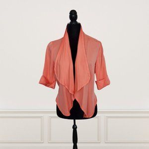 Coral Jacket w/ bottom hem drapes 100% lyocell